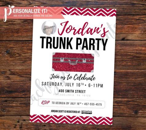 trunk party ideas|senior trunk party invitations.